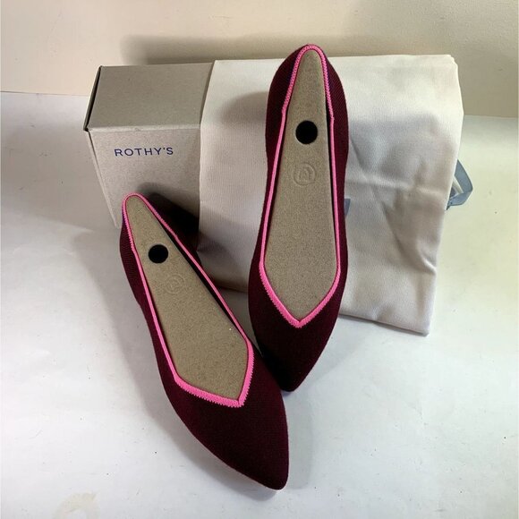 Rothy's NEW! Rare Currant Pointed Toe Flat Size 9 NIB Limited Edition - Picture 1 of 6